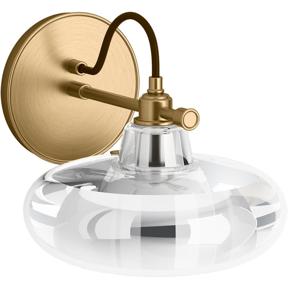 KOHLER Modern Farm 1Light Modern Brushed Gold Lacemaker SconceK23669