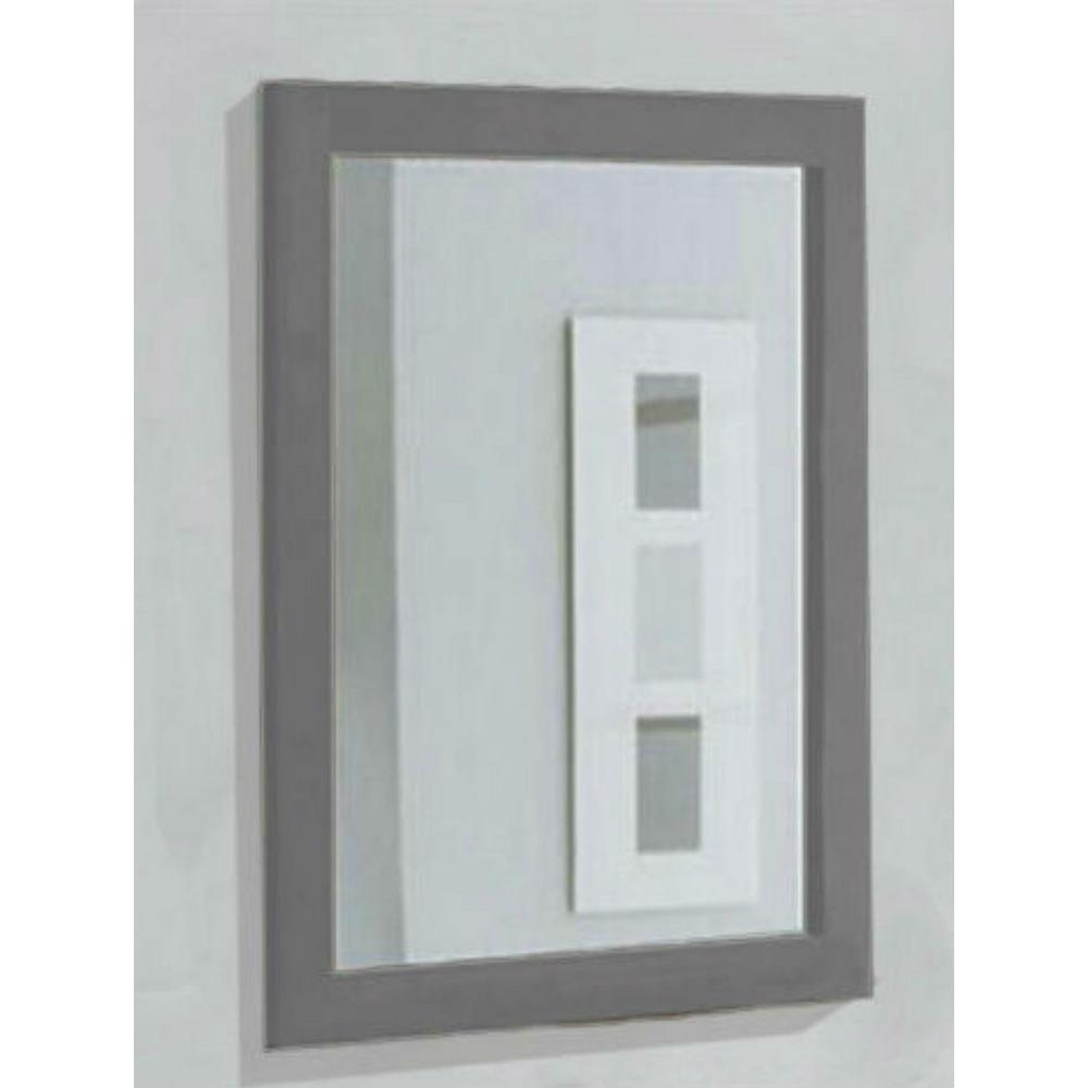 20 In X 30 In Framed Wall Mirror In Gray - new model gm switch plates