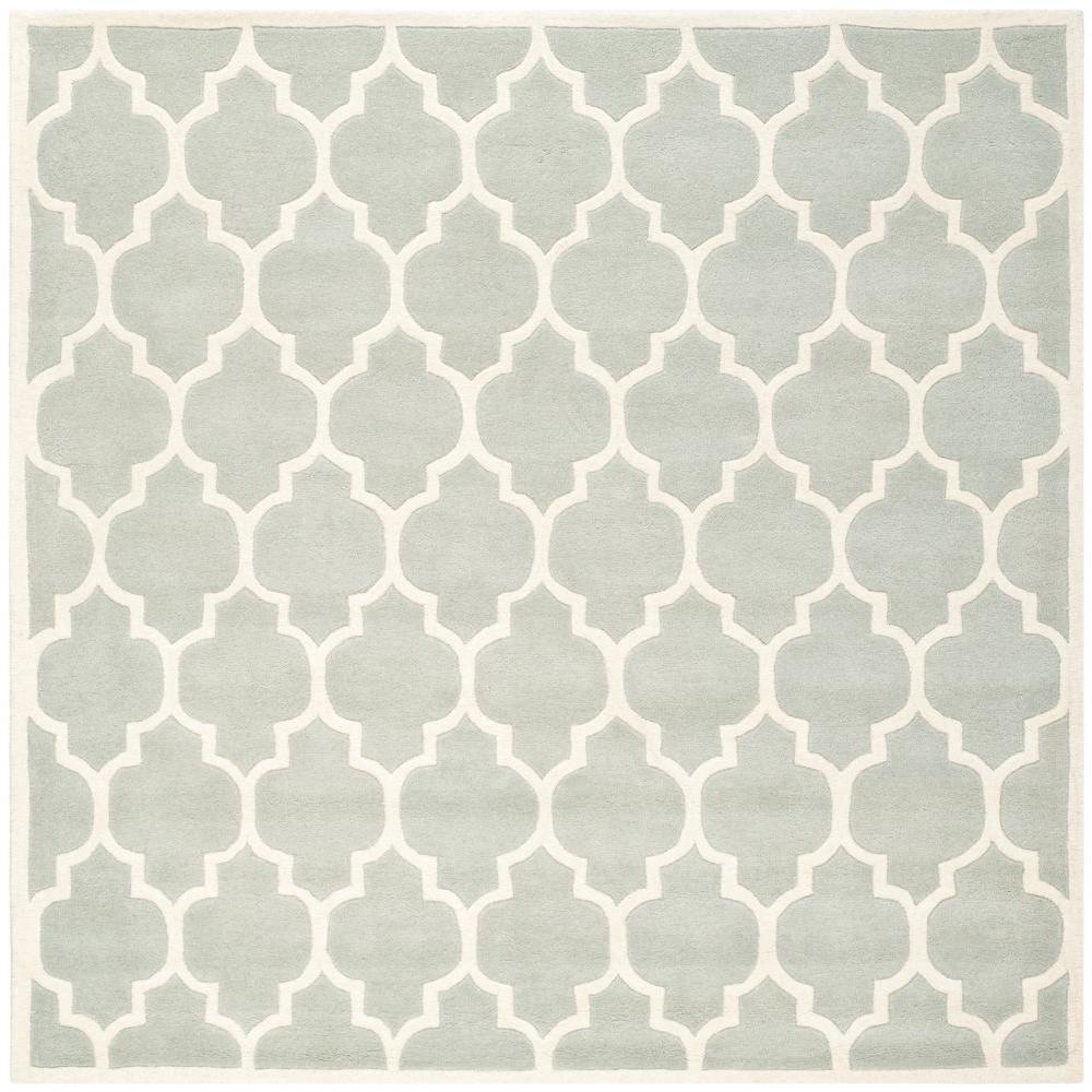 Safavieh Chatham Grey Ivory 7 Ft X Square Area Rug Cht734e Chatham Grey Ivory 4 Ft X Square Area Rug