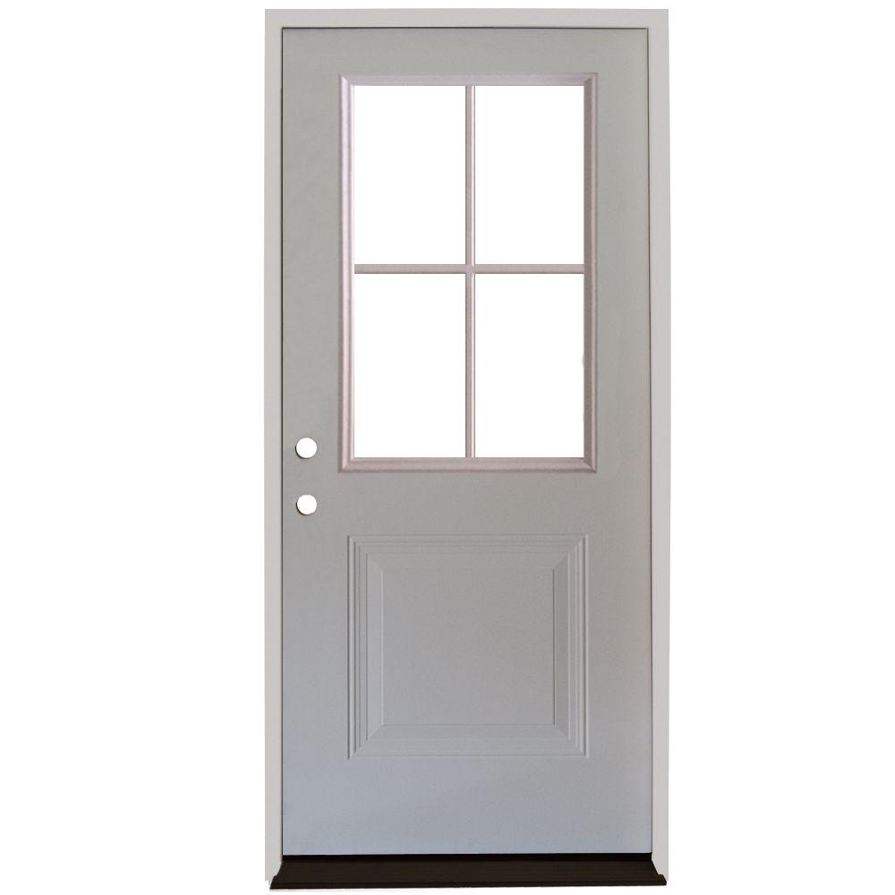Steves & Sons 32 in. x 80 in. Premium 4 Lite 1Panel Steves & Sons 32 in. x 80 in. Premium 4 Lite 1Panel