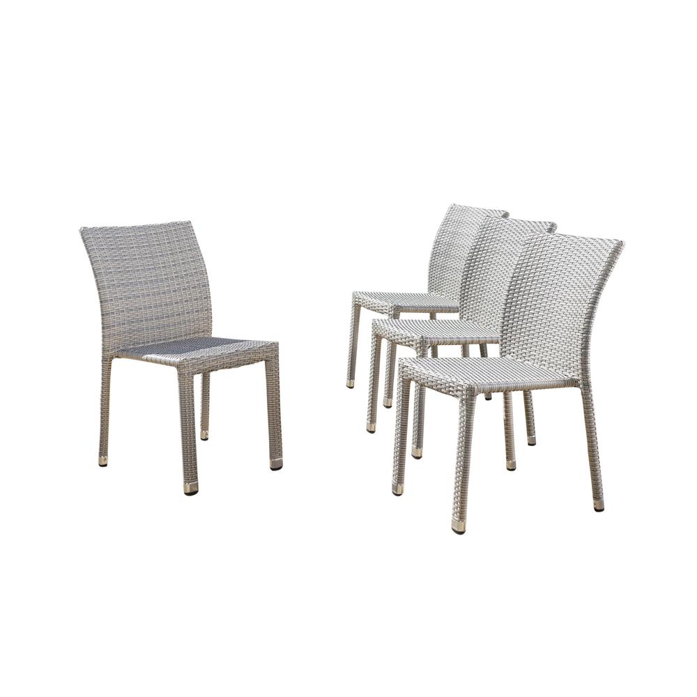 Stackable Aluminum Outdoor Dining Chairs Patio Chairs The