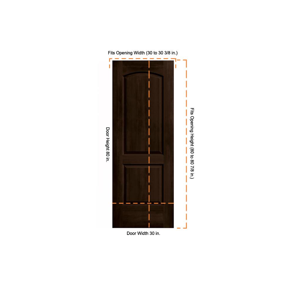 Jeld Wen 30 In X 80 In Continental Espresso Stain Molded