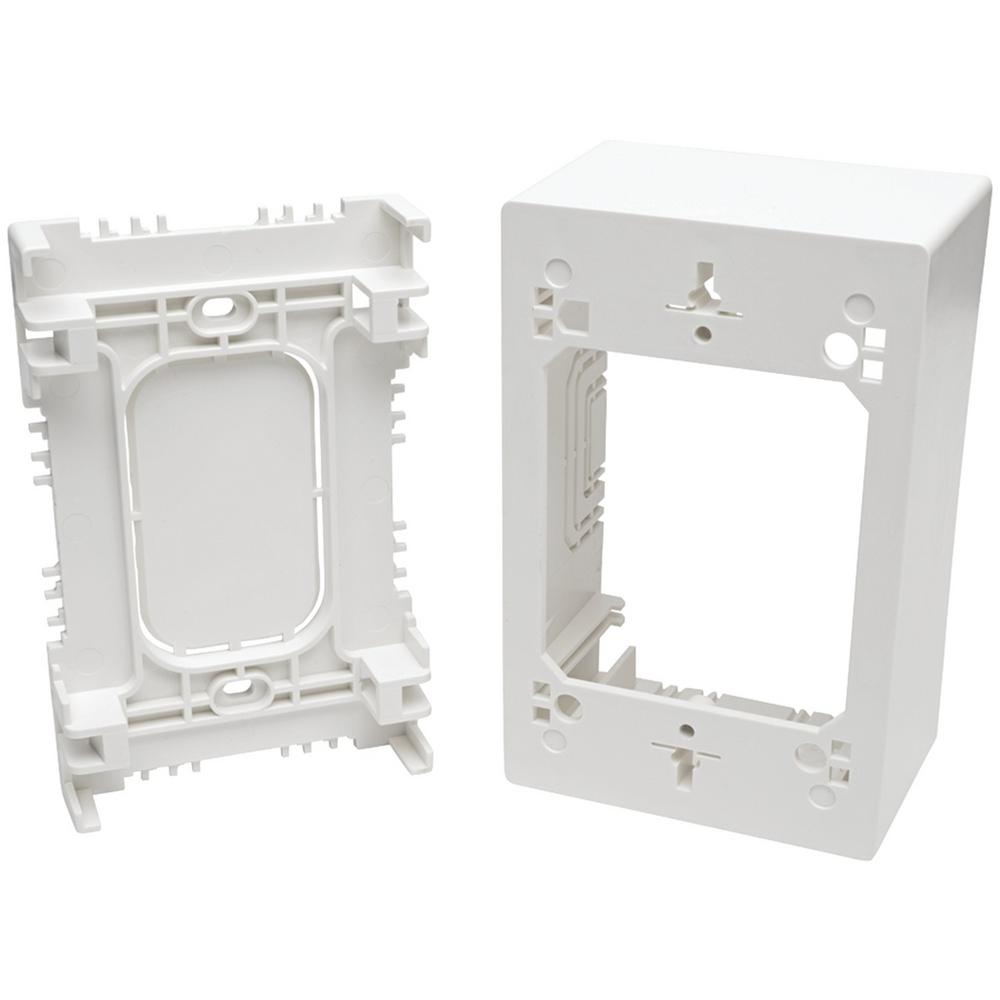 Tripp Lite Single-Gang Surface-Mount Junction Box Wall Plate-N080-SMB1 ...