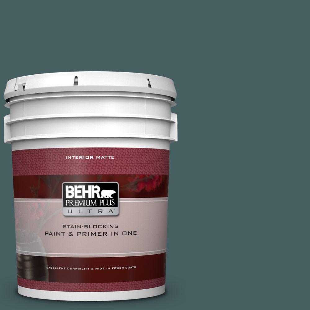 Behr Premium Plus Ultra 5 Gal Ppu12 20 Underwater Color Matte Behr Premium Plus Ultra 5 Gal Ppu12 20 Underwater Color Matte Interior Paint And Primer In One