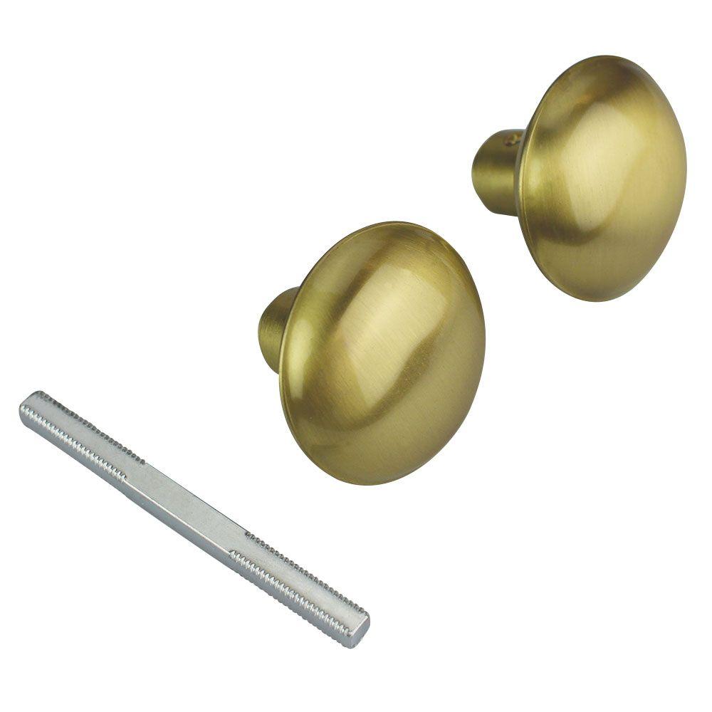 Defiant Satin  Brass  Door  Knob  2 per Pack 70392 The 