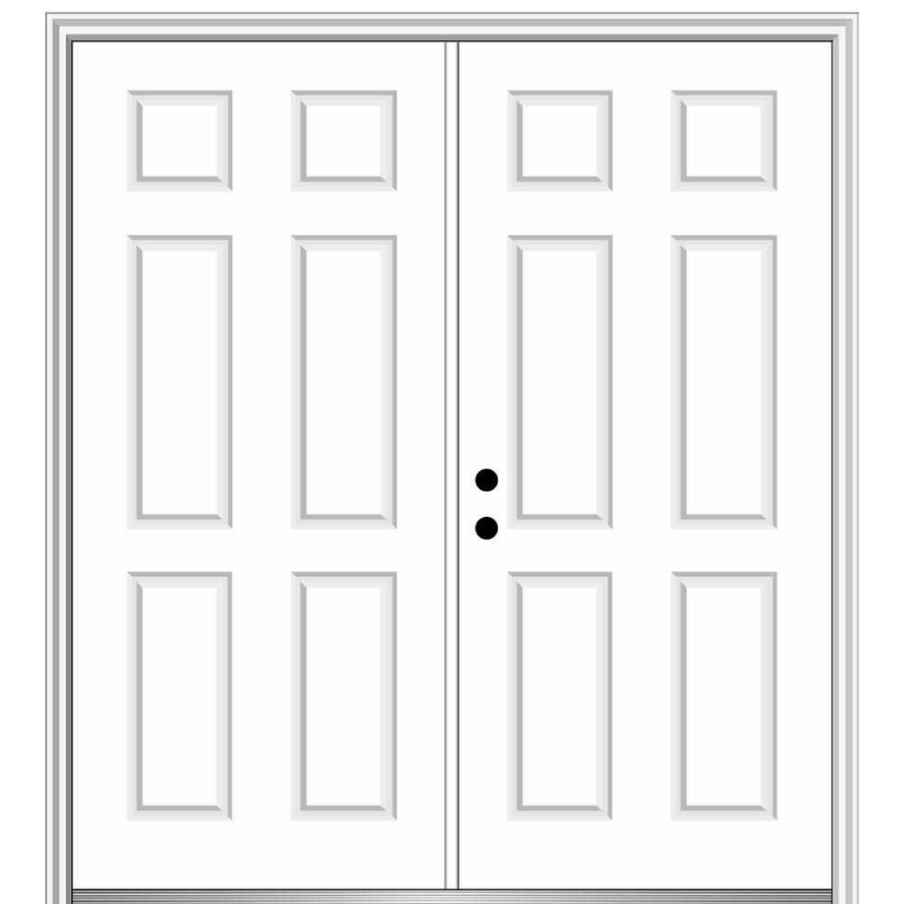 60 X 80 Right Hand Inswing Double Door Front Doors