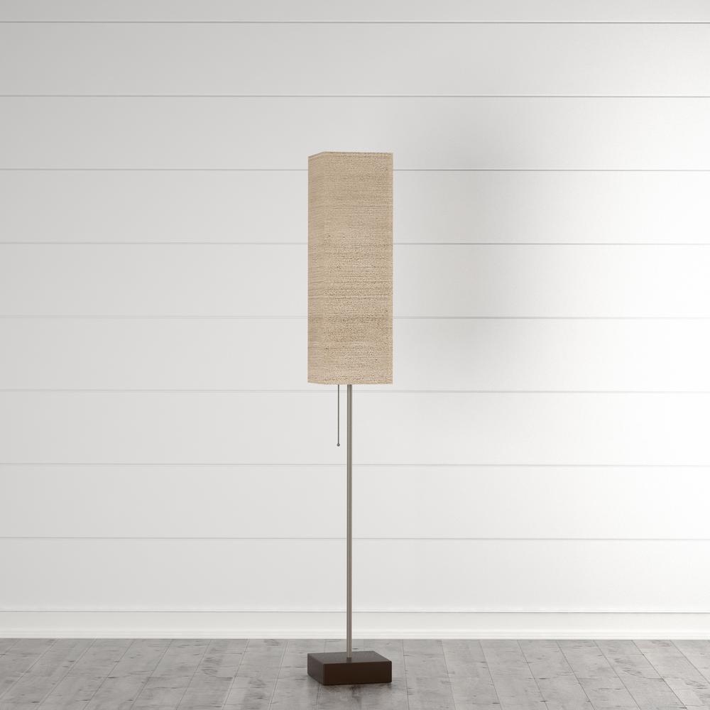 Alsy 60 In Brushed Nickel Floor Lamp, Paper Shade Floor Lamp