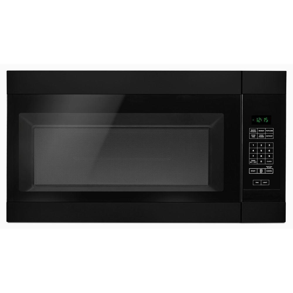 Amana 1 6 Cu Ft Over The Range Microwave In Black Amv2307pfb Specifications