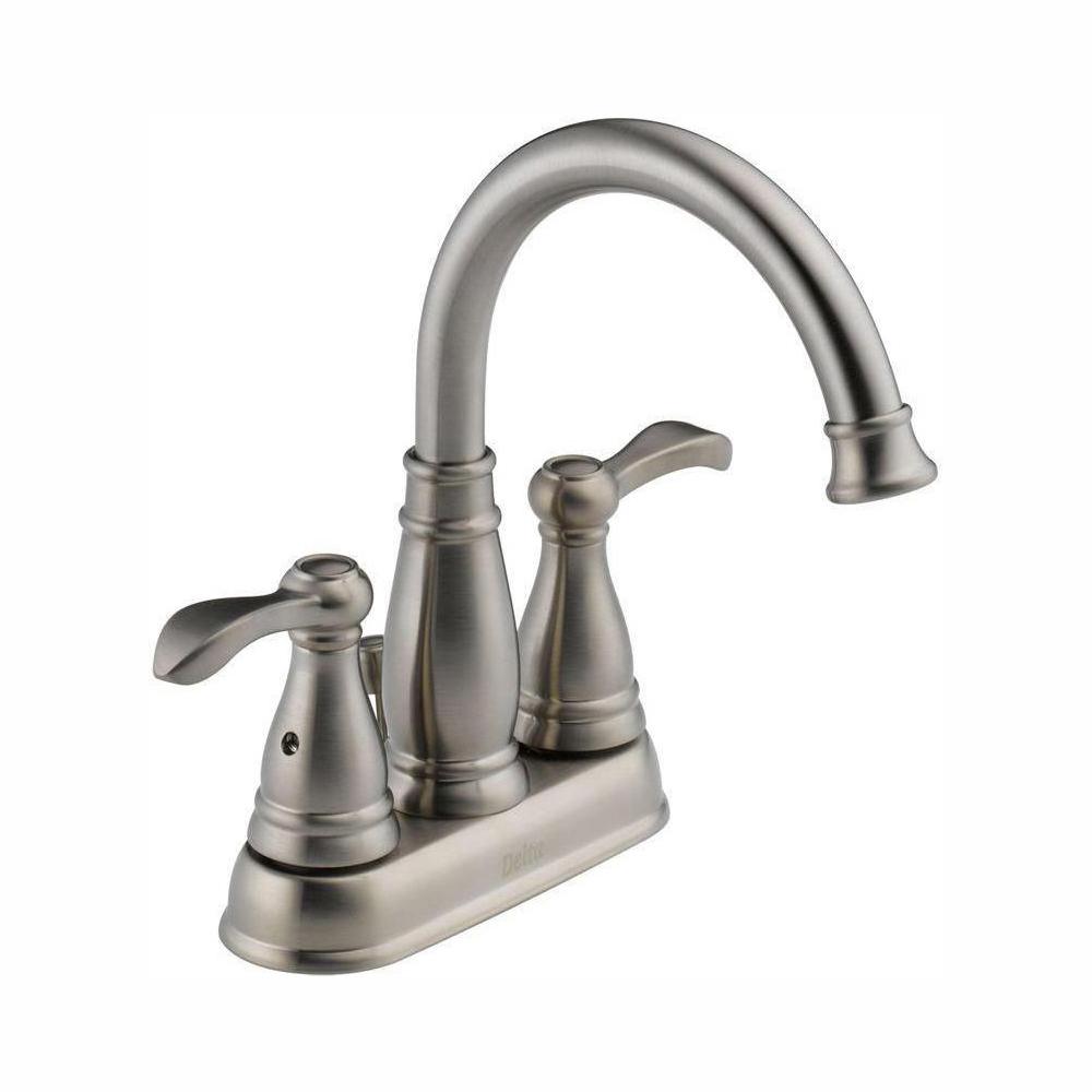 Delta Porter 4 in. Centerset 2Handle Bathroom Faucet in Brushed Nickel