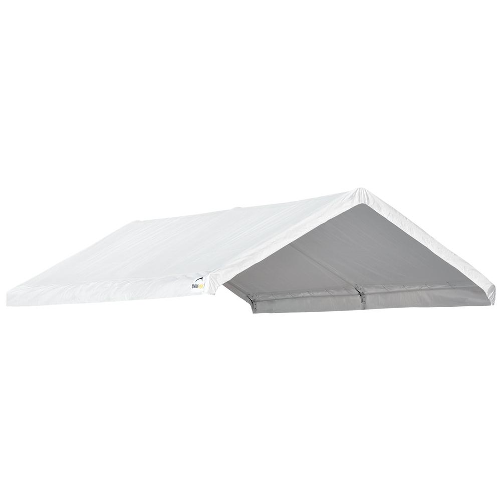 Shelterlogic The Home Depot 10 Ft X 20 Canopy Cover Accelaframe White 5 Oz
