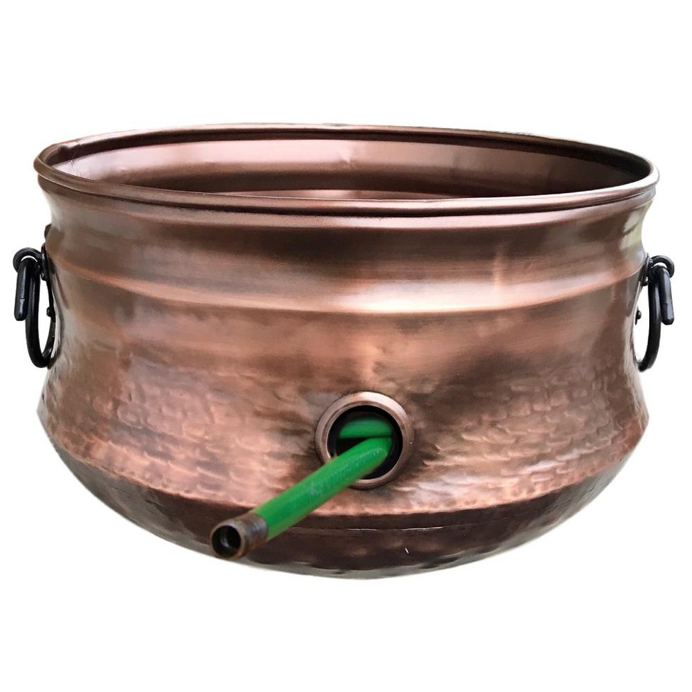 Kauri Design Brass Outdoor Pot For Garden Hose Storage Hp 201
