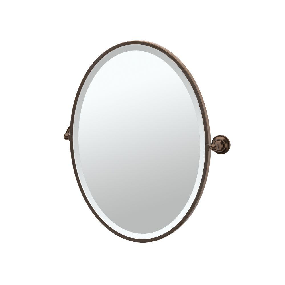 Gatco 4039 Tavern Oval Mirror Bronze