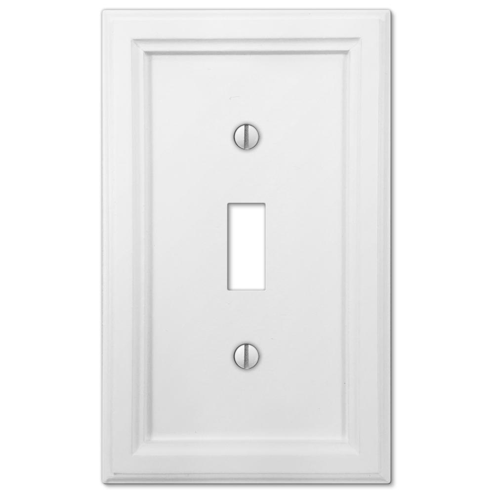 Amerelle Elly 1 Toggle Wall Plate White Amerelle Elly 1 Toggle Wall Plate White
