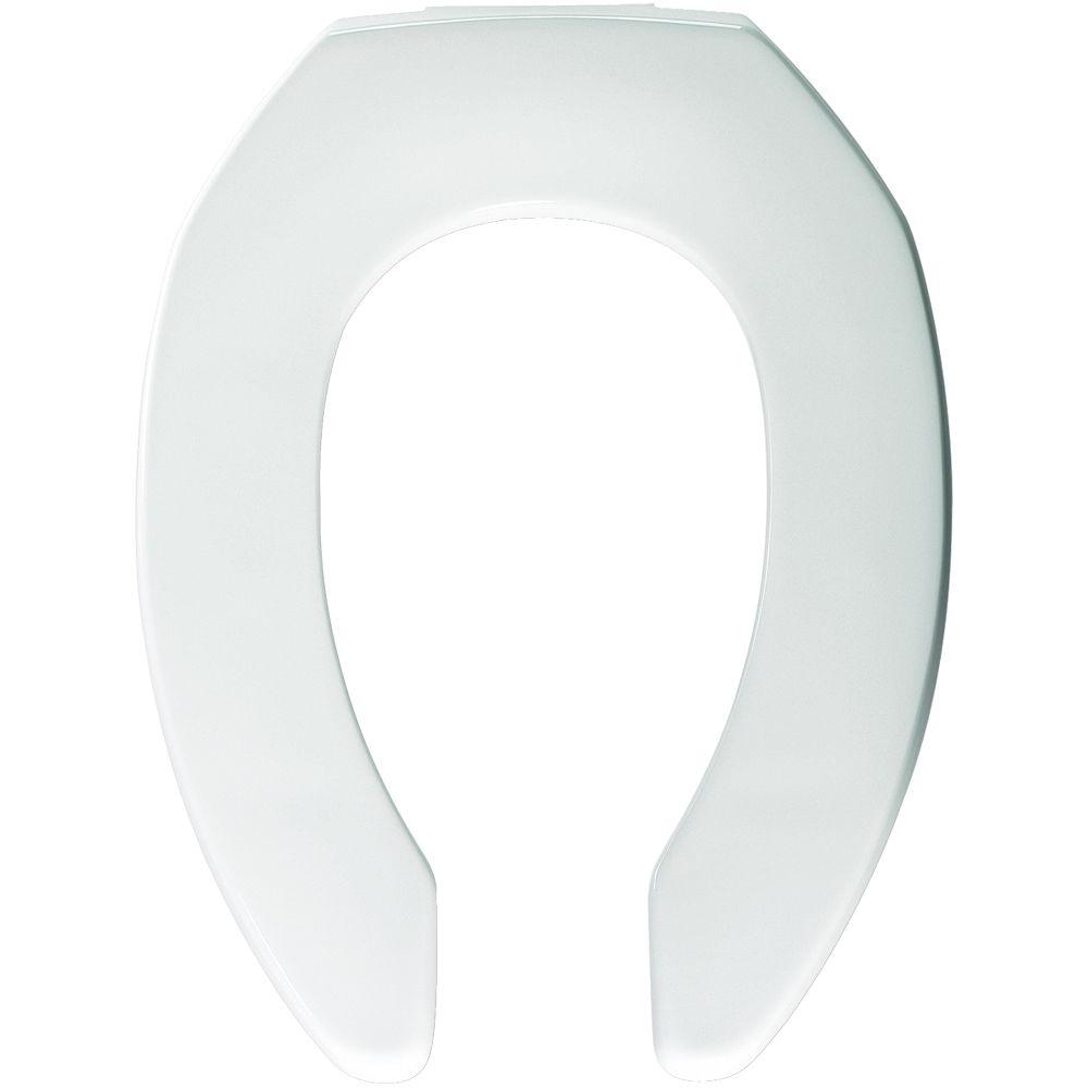 BEMIS Elongated Open Front Toilet Seat in White-1955CT 000 - The ... BEMIS Elongated Open Front Toilet Seat in White-1955CT 000 - The ...