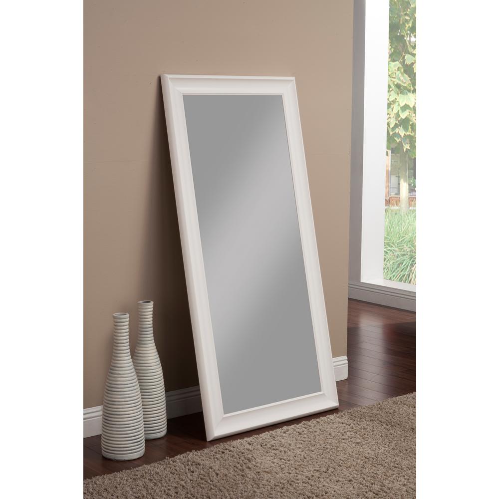 Frost White Full Length Leaner Floor Mirror 13011 The Home Depot