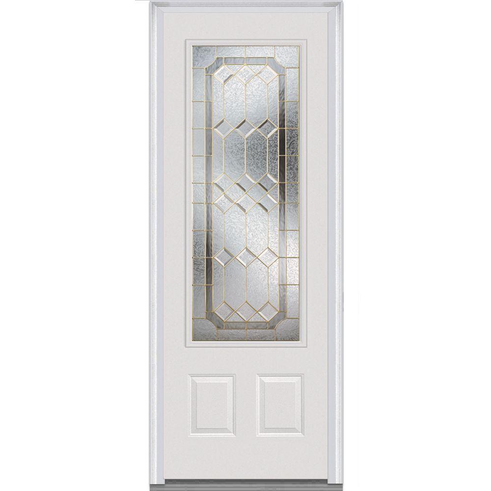 MMI Door 36 in. x 96 in. Majestic Elegance RightHand 3/4 Lite 2Panel
