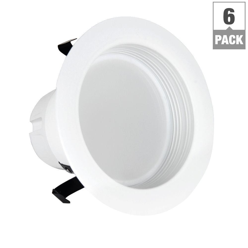 Feit Electric 50W Equivalent Soft White 4 in. White Baffle ...