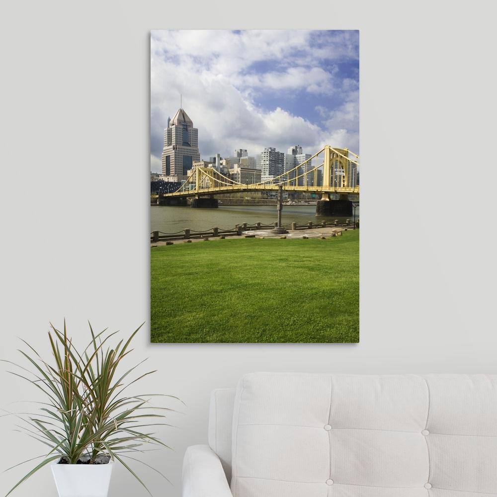 Greatbigcanvas Pennsylvania Pittsburgh 6th Street Bridge Spans The Allegheny River By Dennis Flaherty Canvas Wall Art 2362232 24 20x30 The Home Depot