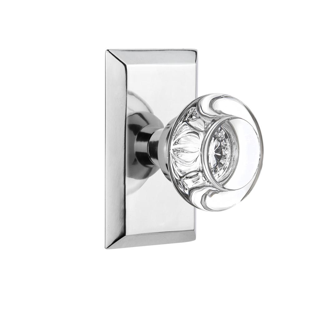 round chrome door knobs