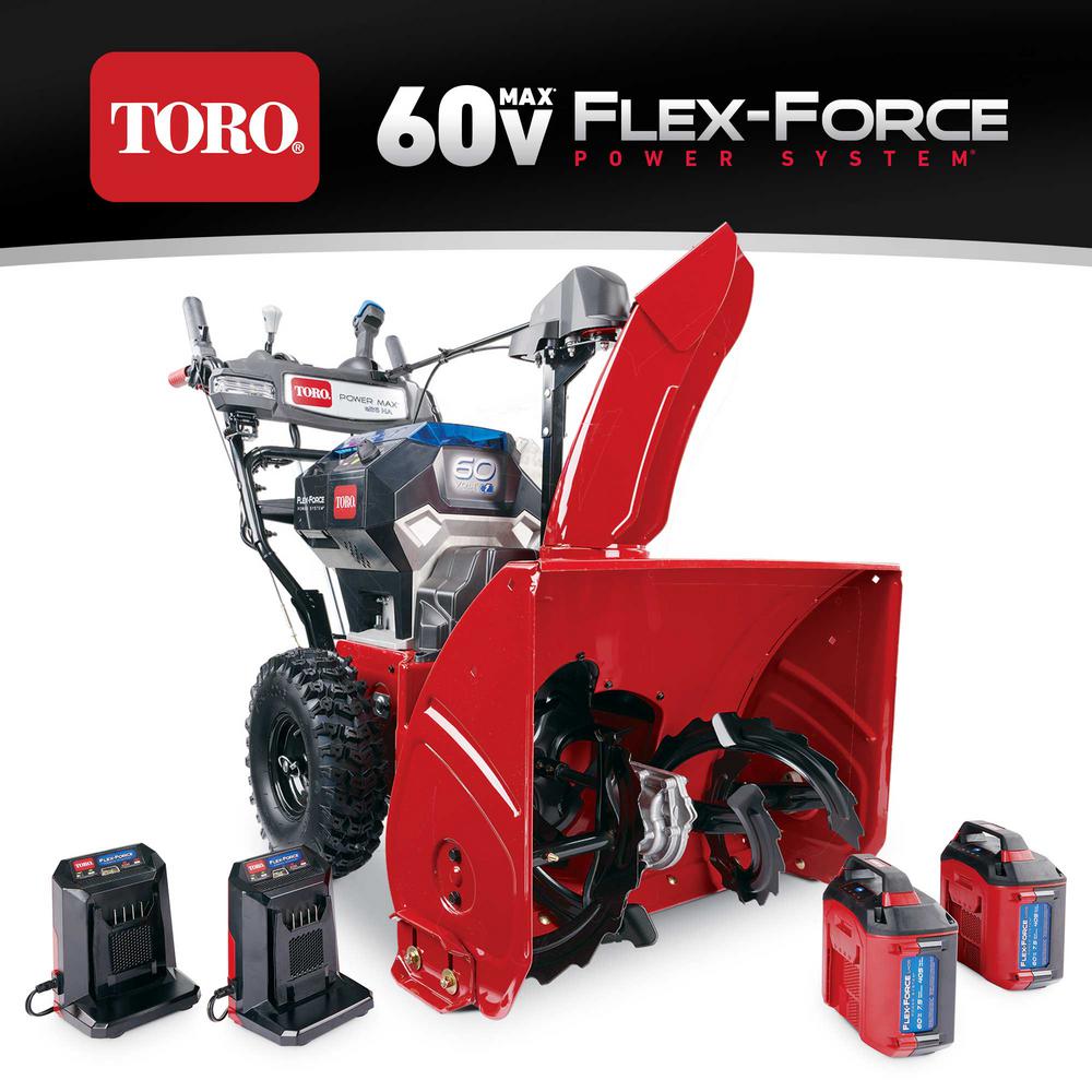 Toro 60-Volt Power Max E 26 in. 2-Stage Cordless Electric Snow Blower Triggerless Steering w 