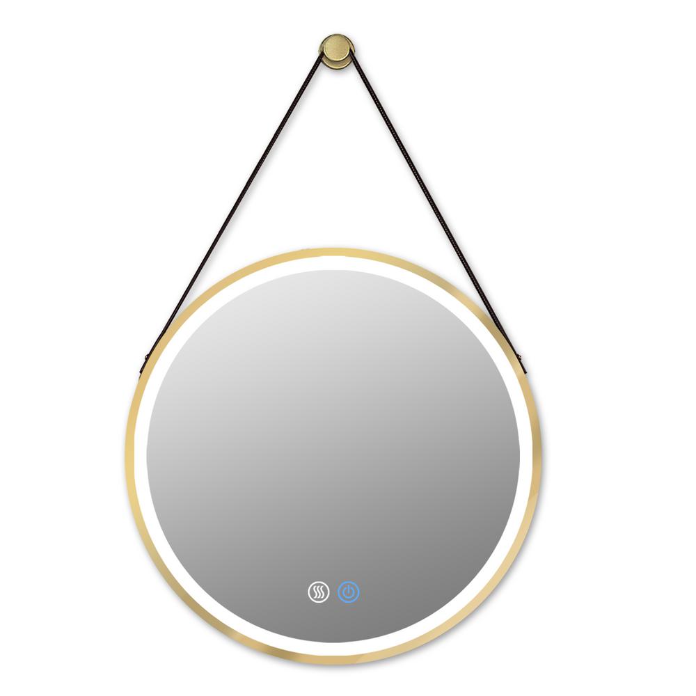 Dimakai 24 in. W x 24 in. H Framed LED Light Round Bathroom Vanity