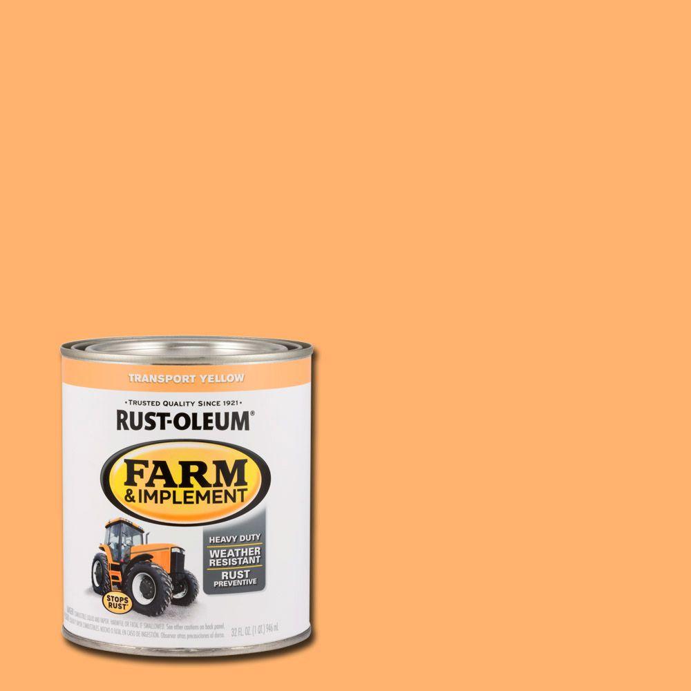 Rust-Oleum 1 qt. Farm Equipment Transport Yellow Enamel Paint (2-Pack ...