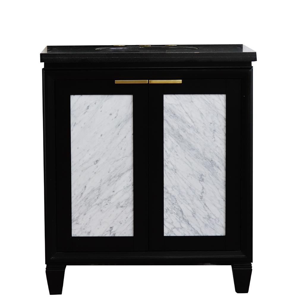 OVE Decors Essex 31 in. Vanity in Black Antique with Granite Vanity Top