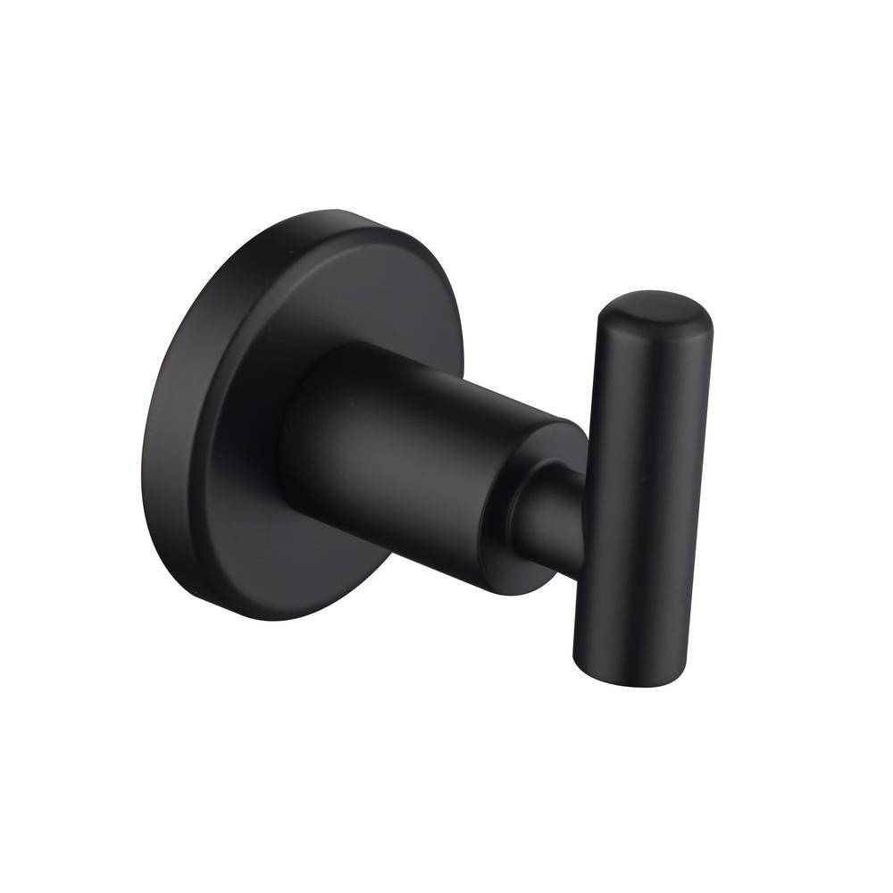 Glacier Bay Menlo Single Robe Hook in Matte Black-20075-0310H - The ...