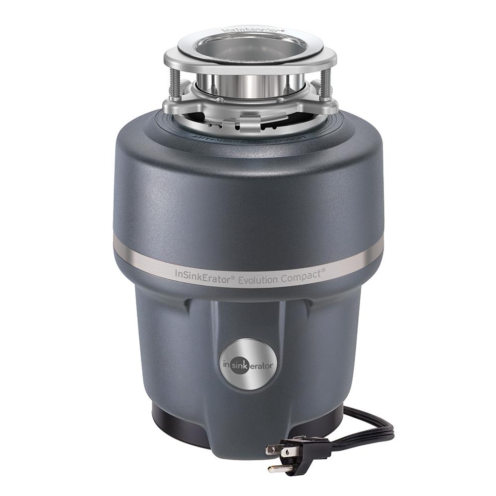 Insinkerator Evolution Compact 3 4 Hp Continuous Feed Garbage Disposal With Power Cord