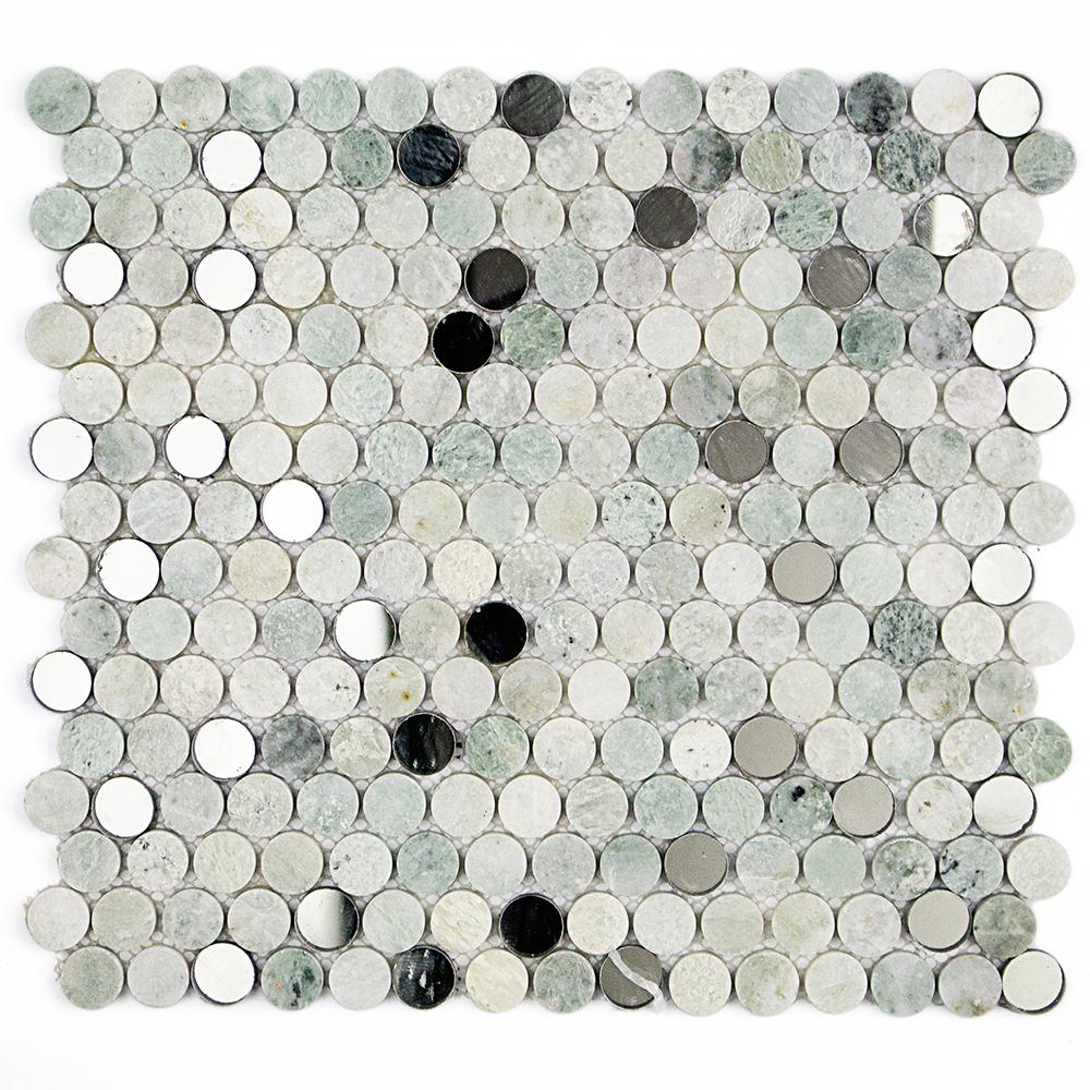 Ivy Hill Tile Mirage Penny Round Green 11 25 In X 12 75 8 Ivy Hill Tile Mirage Penny Round Green
