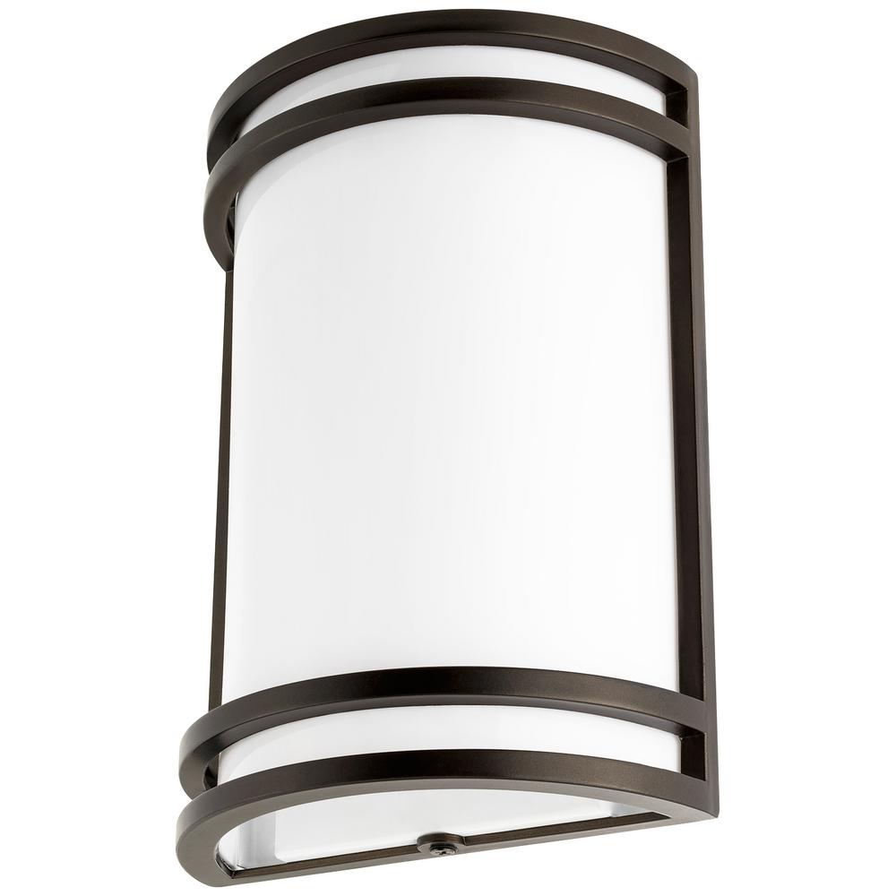 Sunlite 1Light Bronze LED Outdoor Dimmable Half Cylinder Double Band