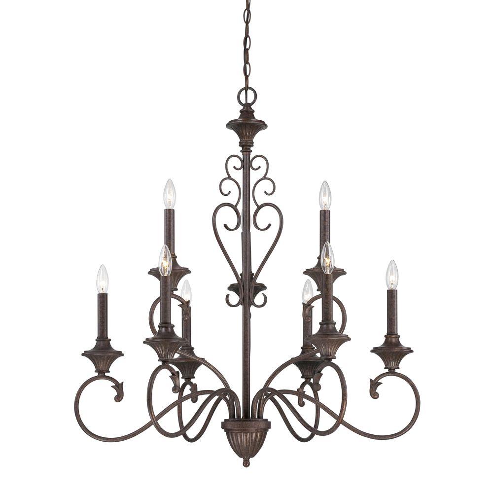 Designers Fountain Helena 9-Light Burnt Umber Interior Incandescent ...