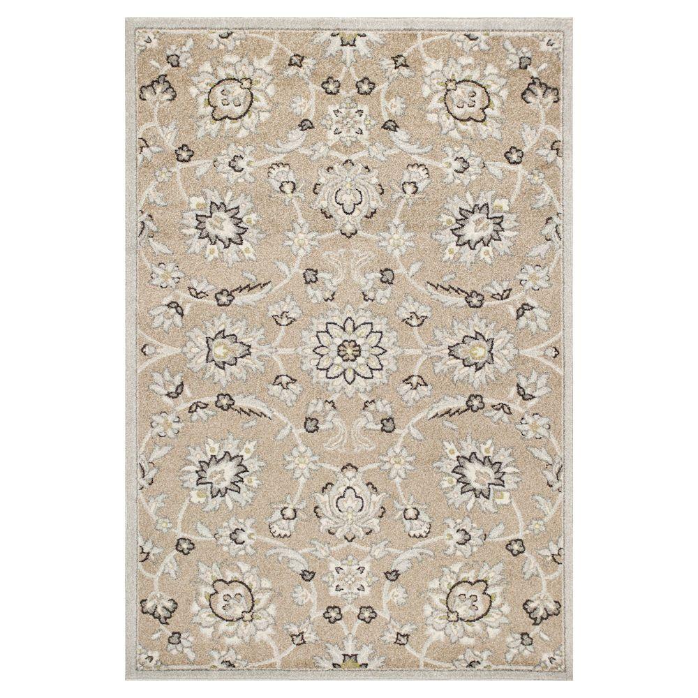 Kas Rugs Umbria Beige/Grey 5 ft. 3 in. x 7 ft. 7 in. AllWeather Area RugLUC275253X77 The