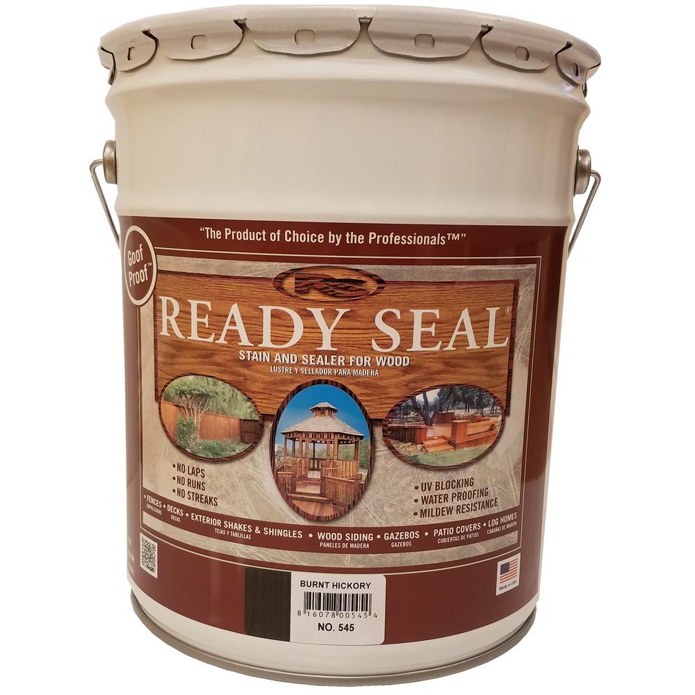 READY SEAL 5 gal. Burnt Hickory Exterior Wood Stain and Sealer