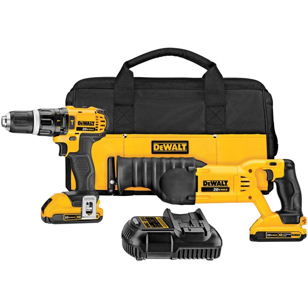 DEWALT 20Volt LithiumIon Cordless Combo Kit (2Tool)DCK282D2 The