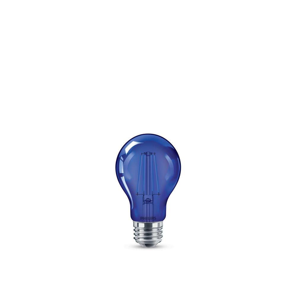 Philips 60-Watt Equivalent A19 Non-Dimmable Autism Speaks Blue LED Colored Glass Light Bulb 6 pack