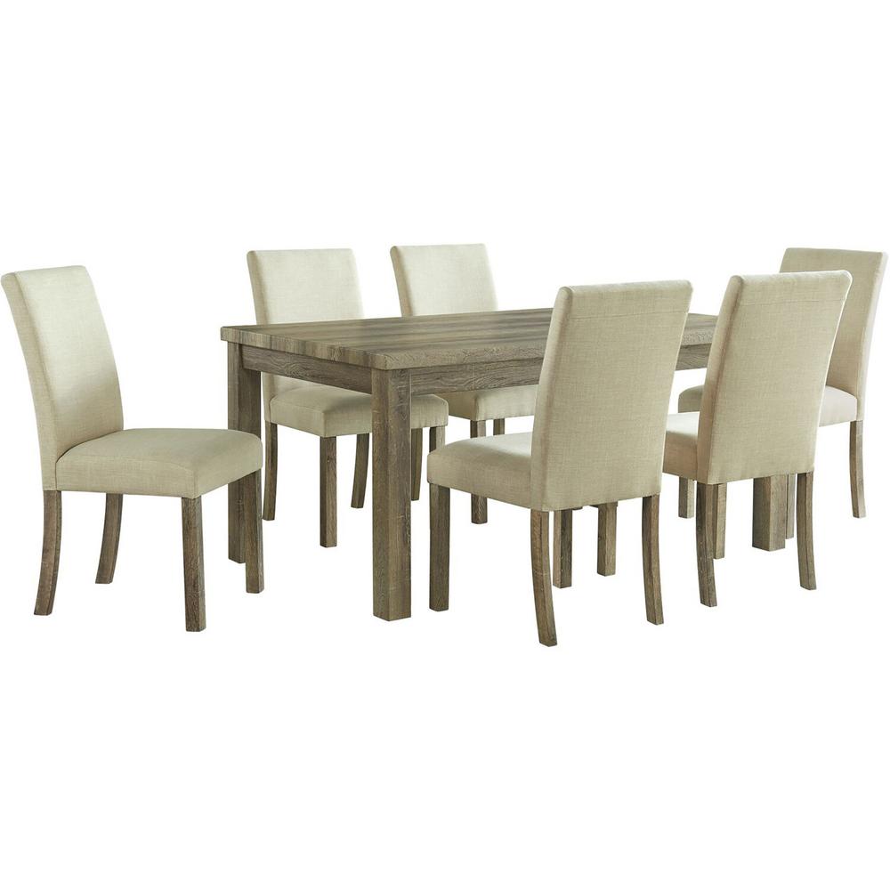Picket House Furnishings Stanford Dining 6 Piece Set Table 4 Side Chairs And Pew Bench Dst100sb6pc The Home Depot