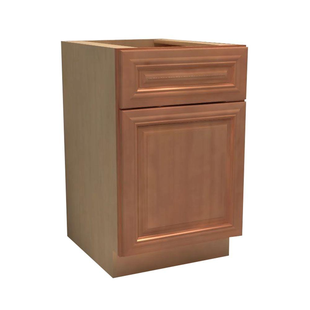 Home Decorators Collection 12x34 5x24 In Dartmouth Assembled Base Cabinet With 1 Door And Drawer Left Hand Cinnamon