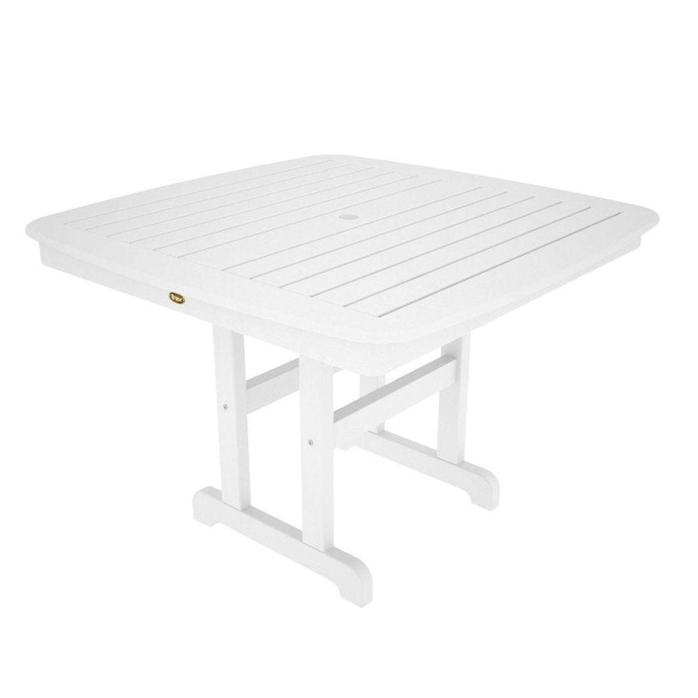 white plastic patio set