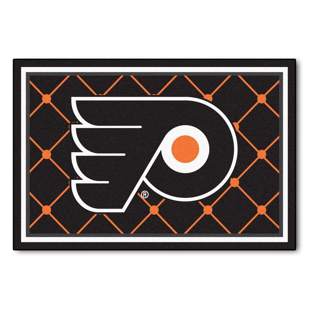Fanmats Philadelphia Flyers 5 Ft X 8 Ft Area Rug 10490 The
