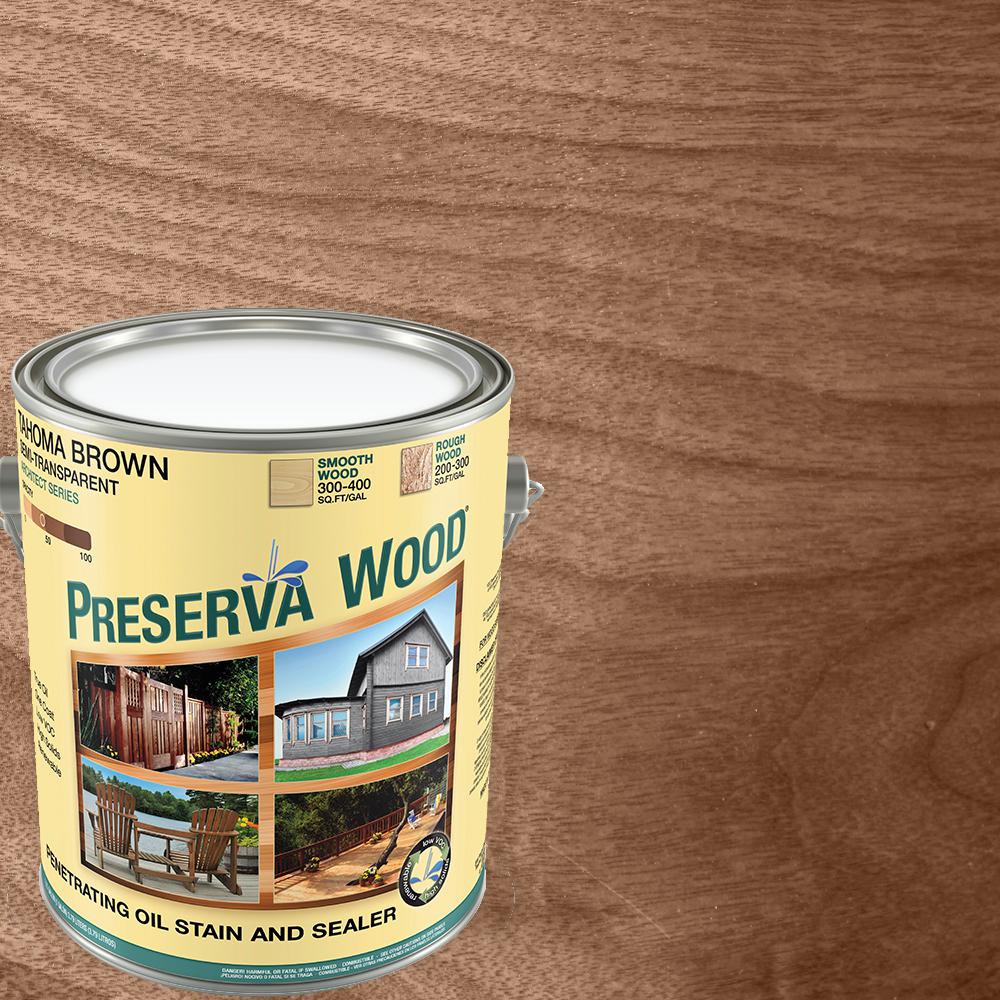 Preserva Wood 1 Gal 100 Voc Semi Transpa Oil Based Tahoma Brown Preserva Wood 1 Gal 100 Voc Semi Transpa Oil Based Tahoma Brown Exterior