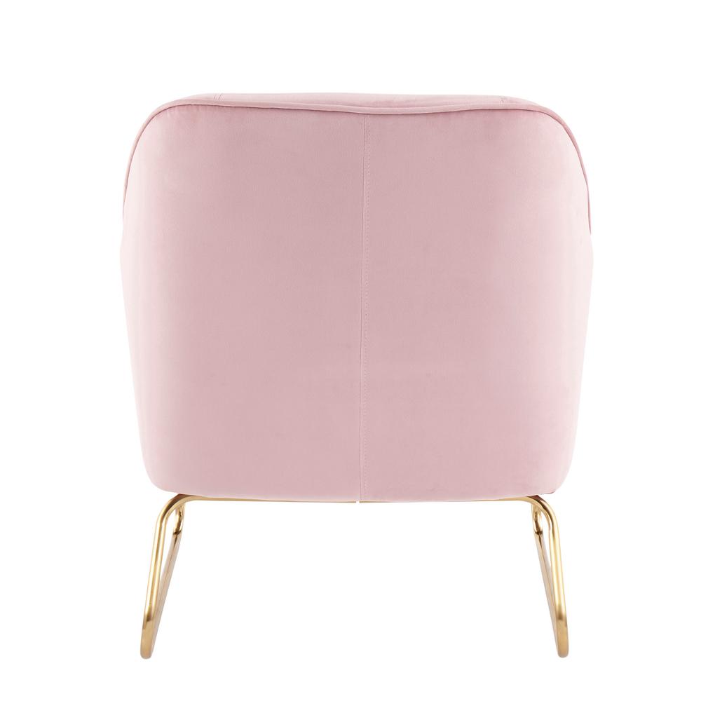 Lumisource Daniella Blush Pink Velvet Accent Chair With Gold