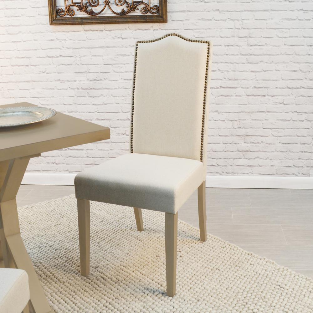 Carolina Cottage Romero Cream Linen Parsons Dining Chair