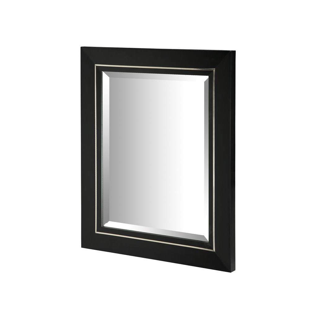 RYVYR Manhattan 30 in. x 25 in. Framed Wall Mirror in BlackMMANHATTAN