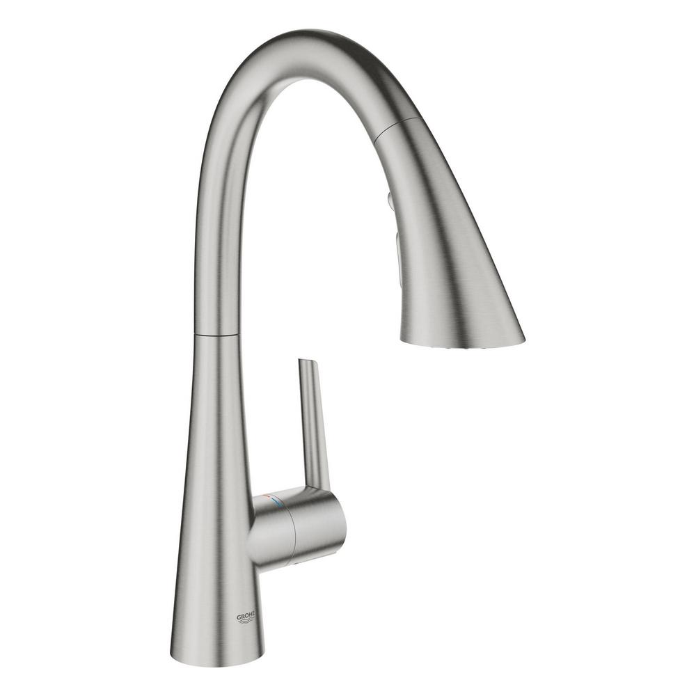 Grohe Ladylux L2 Single Handle Bar Faucet With Pull Out Sprayer In