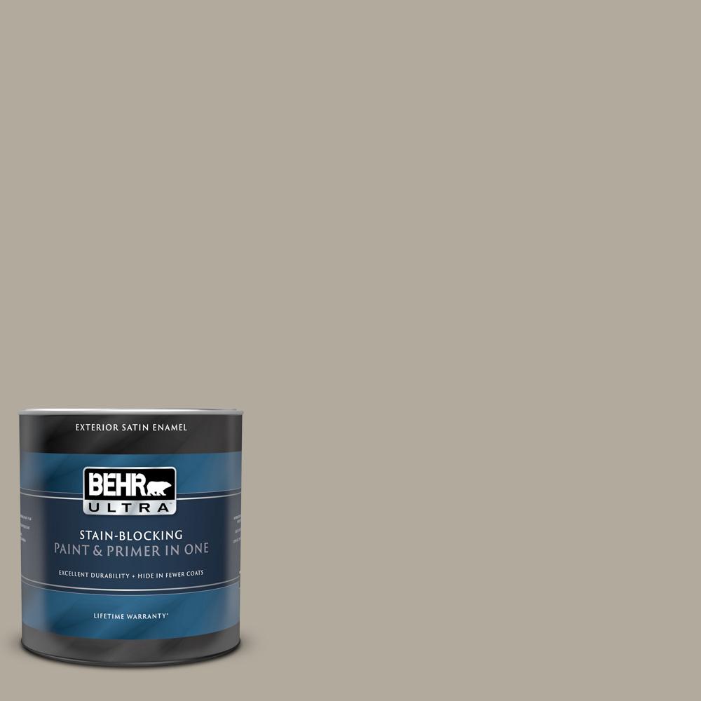 BEHR ULTRA 1 qt. PPF33 Terrace Taupe Satin Enamel