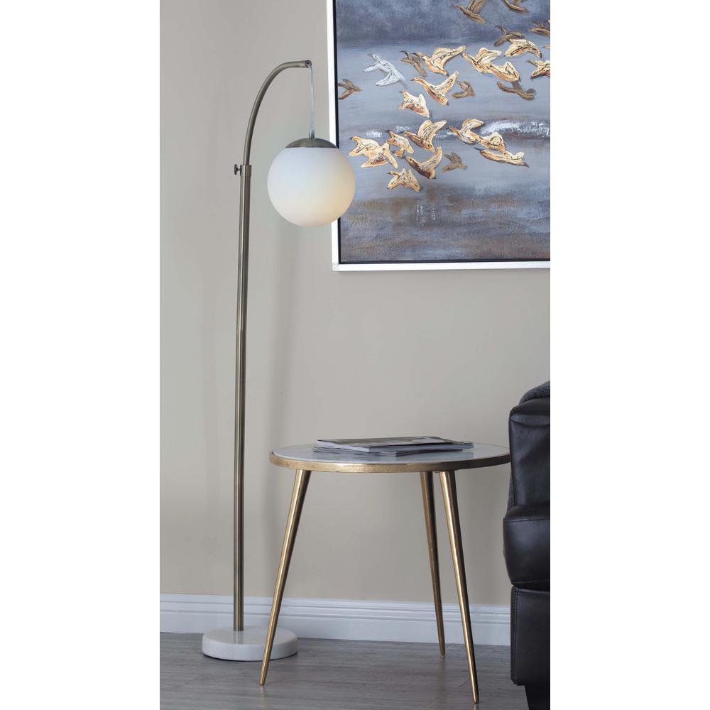 Litton Lane 56 In Modern Metal And Marble Floor Globe Lamp 58650 Modern Metal And Marble Floor Globe Lamp