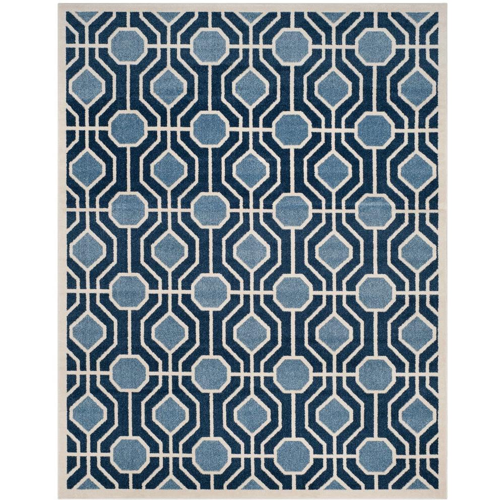 8 X 10 Outdoor Rugs The Home Depot Amherst Light Blue Navy 8