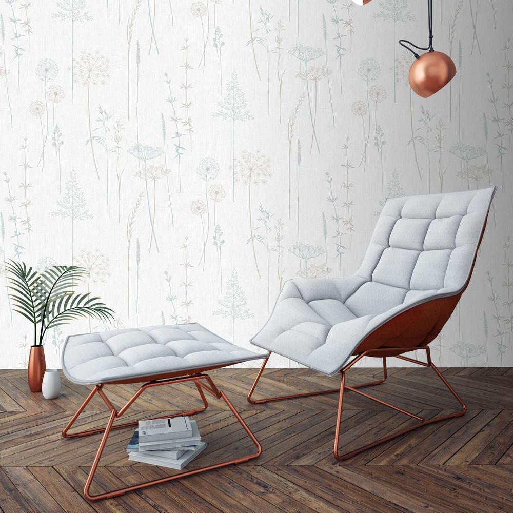 Graham Brown Simplicity Meadow Duck Egg Removable Wallpaper
