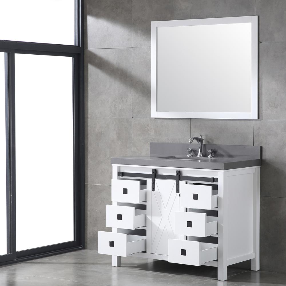 Eviva Dallas 42 In W X 22 In D Bathroom Vanity In White With